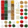 thumbnail image 1 of Juego De Cuentas Coloridas De Navidad De 24 Cuadrículas, Cuentas De Cristal, Pulsera, Pendientes, Juego De Fabricación De Joyas Diy Inevent AP007572-03, 1 of 6