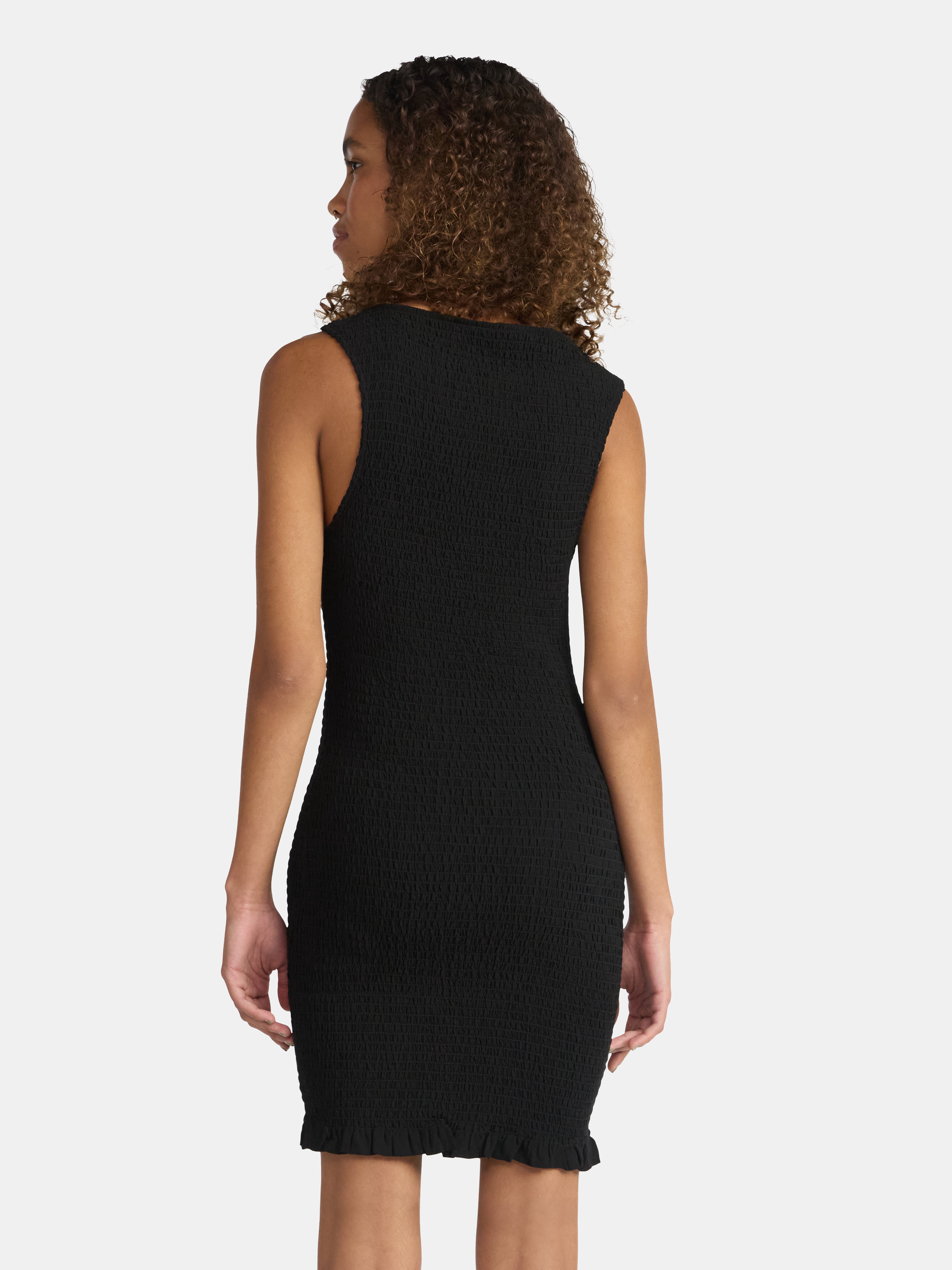 No Boundaries Sleeveless Smocked Mini Dress, Women's Sizes XXS-XXL