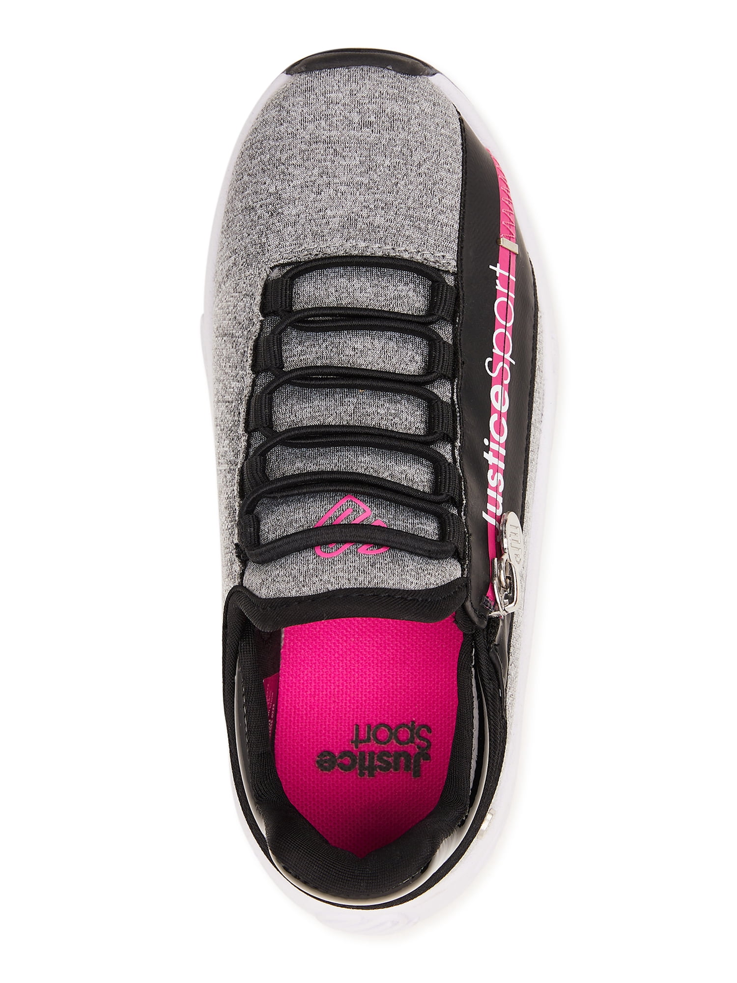 Justice Little Girl & Big Girl Athletic Side Zipper Sneakers, Sizes 13-4