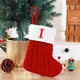 thumbnail image 1 of Cute Letters Christmas Stocking Decoration Christmas Tree Pendant Christmas Style Wool Knitted Socks Decoration Props, 1 of 8