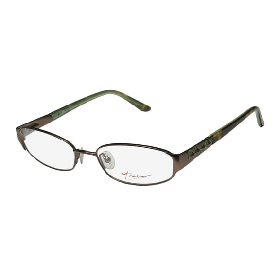 NEW THALIA DIAMANTE WOMENS/LADIES DESIGNER FULL-RIM BROWN / TORTOISE / GREEN STYLISH COLOR COMBINATION HIP FRAME DEMO LENSES 50-16-130 FLEXIBLE HINGES EYEGLASSES/GLASSES