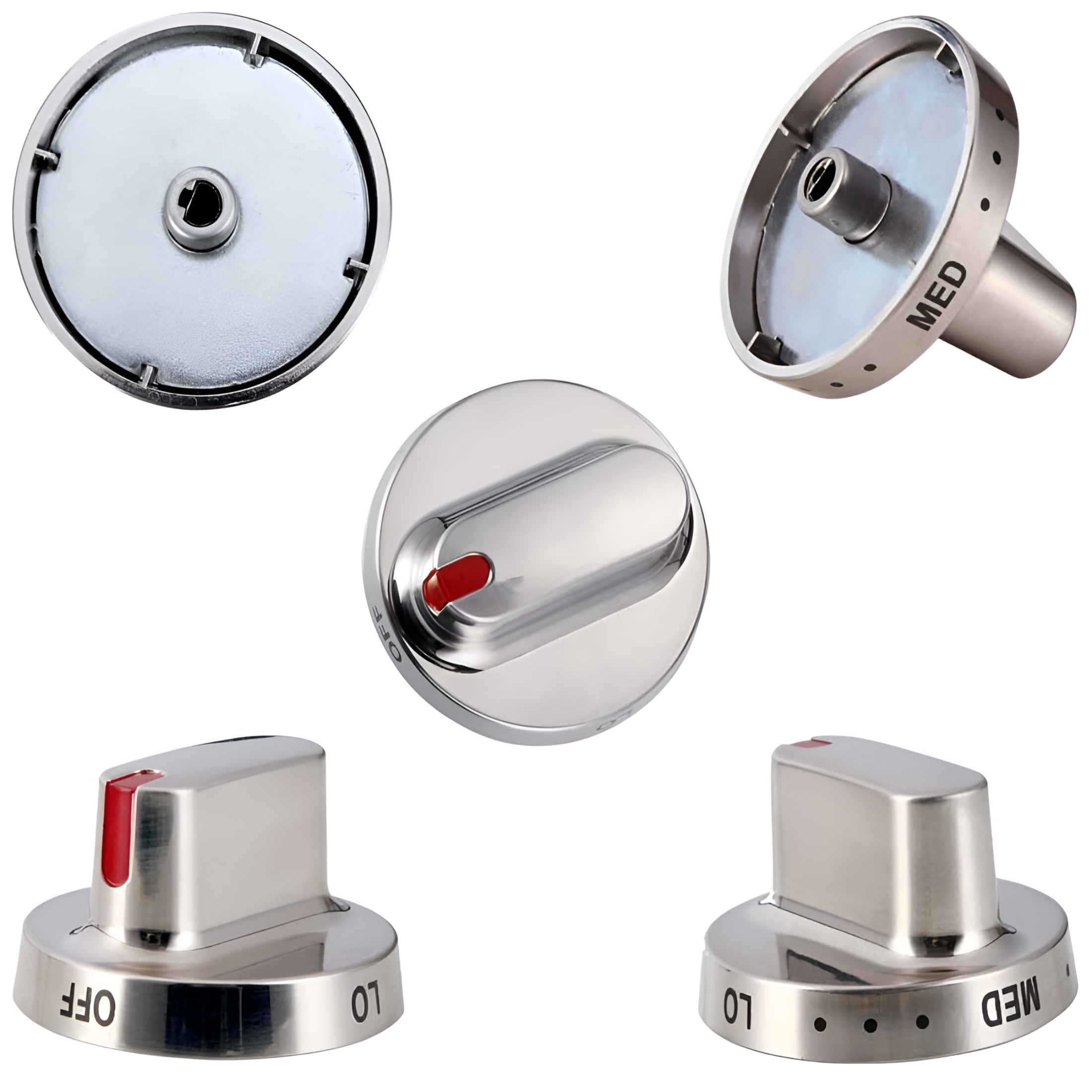 HIBIBUD 2026 New 5 Pcs Gas Stove Burner Control Knob for Dial Range Oven Stove Knobs for Kitchen,Home,Apartment,Restaurant