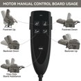 thumbnail image 3 of Resenkos Oversized Dual Motor Power Lift Recliner, 24.5" Wide Seat, Massage & Heat, Cup Holders, 350lb Capacity, Brown, 3 of 16