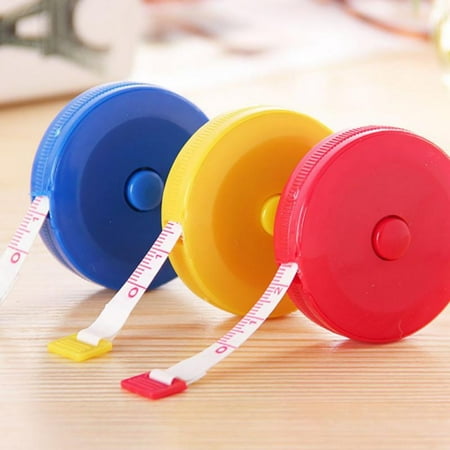 

3Pack 60-Inch 1.5 Meter Soft Retractable Measuring Tape Pocket Body Tailor Sewing Craft Cloth Tape Measure (Random Color)