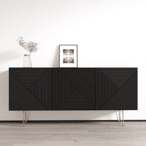 Giza 3D 63" Sideboard - Black