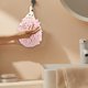 thumbnail image 4 of Bolas colgantes de toalla de manos de chenilla | Pack de 3 microfibras super absorbentes | Toallas suaves de secado rápido para baño de cocina con lazo colgante | Rosa, rojo, amarillo, gris verde,, 4 of 7