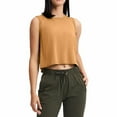 thumbnail image 2 of Beach Vacation Clothes for Women Tote Girls Top Pack Women Dark Tan Top Dance Crop Long Cancer Tops for Chicken Lady Dinosaur Tail Blank Muscle Customize Tops Women's Hollow Back Yoga Suit Orange S, 2 of 5