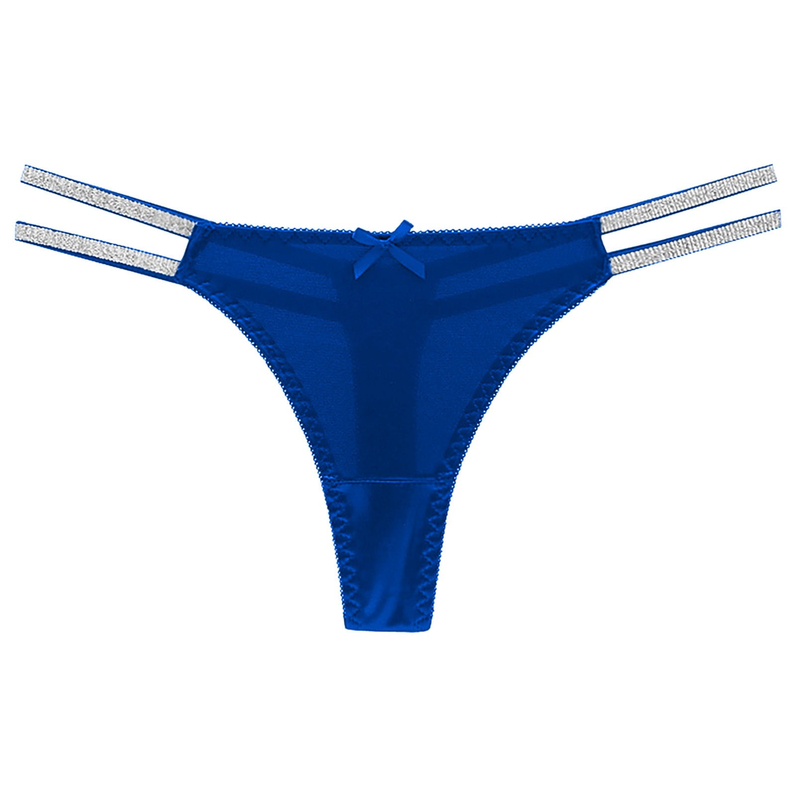 Women Underwear Low Waist Satin Fabric Briefs Stretchy Solid Color Cotton Underwear Panties