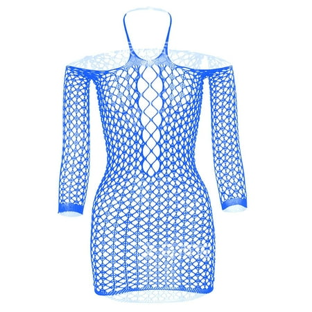 adviicd Bodysuit Lingerie Lingerie for Women One Piece V Neck Teddy Lace Bodysuit Underwear Blue M