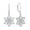 4-Cubic Zirconia-Apr, variant on Snowflake Dangle Earrings for Women 925 Sterling Silver Leverback Earrings April Birthstones Cubic Zirconia Jewelry Christmas Gift