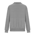 thumbnail image 5 of Women's 1/4 Zip Cotton Sweatshirts Knitted Casual Lounge Pullover Tops Solid Breathable Comfy Blouses for Daily, 5 of 5