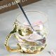 thumbnail image 5 of Tazas de cristal resistentes al calor del hogar del jazmín del té de la flor del vidrio de agua del esmalte 330ml, 5 of 6