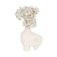 thumbnail image 2 of Modern Abstract Animal Vase - Unique Porcelain & Ceramic Decorative Sculpture for Home, Office, Bedroom & Living Room - 9" White, 2 of 12