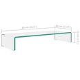 thumbnail image 4 of vidaXL TV Stand/Monitor Riser Glass Clear 80x30x13 cm, 4 of 4