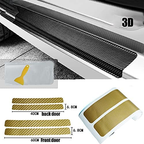 Carbon Car Door Sills Stickers Universal Car Door Edge Entry