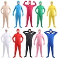 thumbnail image 1 of Disfraz de hombre invisible negro con cara de espectáculo de Halloween, ropa invisible unida, disfraz femenino mate para niños, 1 of 5