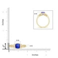 thumbnail image 5 of ANGARA Natural Cushion 1.05 ct Tanzanite Solitaire Engagement Ring in 14K Yellow Gold for Women (Size-6mm) | December Birthstone, Anniversary, Jewelry Gift for Women | Natural Tanzanite Ring, 5 of 9