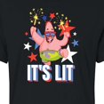 thumbnail image 3 of SpongeBob SquarePants - Lit Fireworks Patrick - Juniors Cropped Cotton Blend T-Shirt, 3 of 6