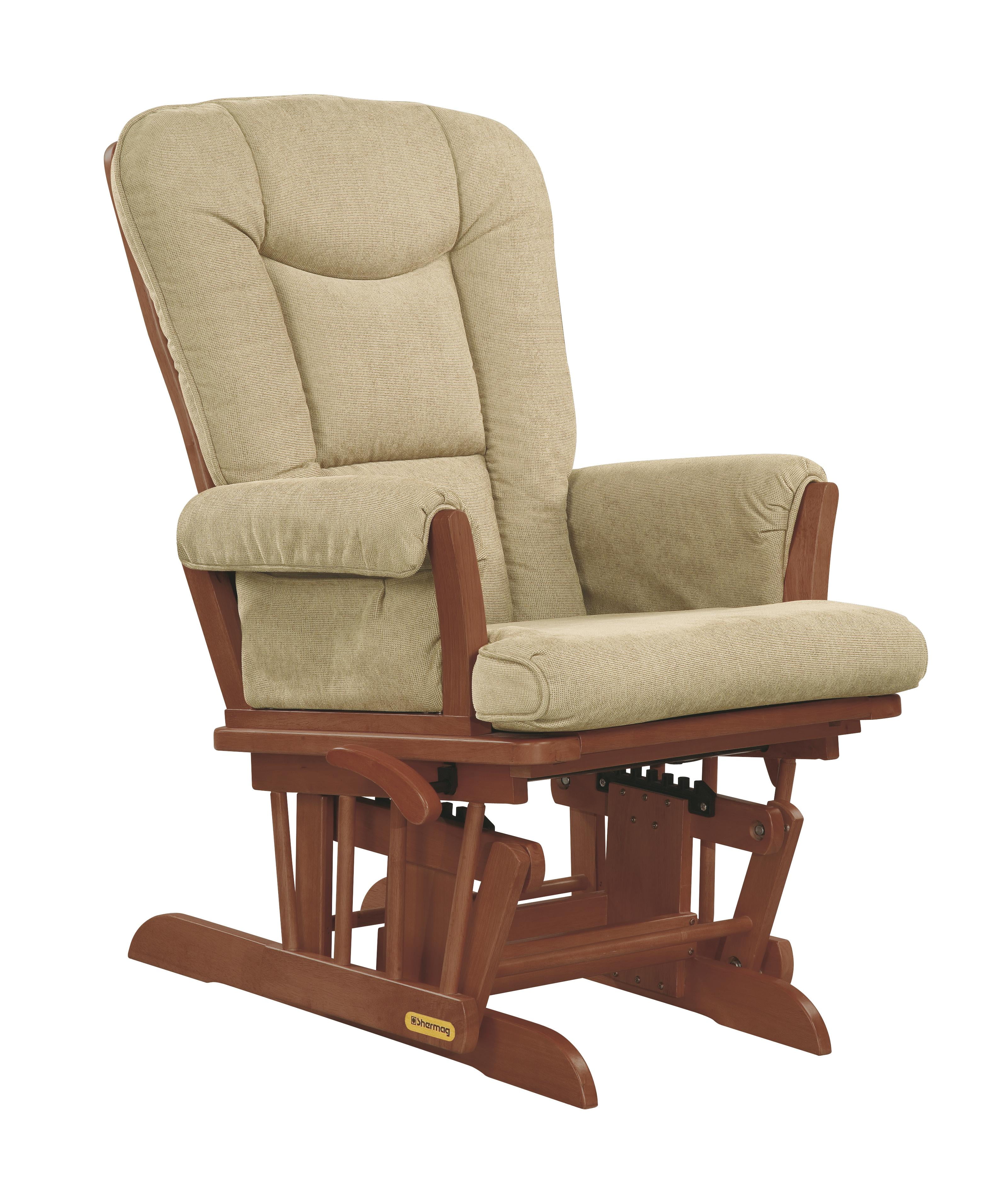 Shermag Glider Rocker Chablish Finish with Biscuit Cushion