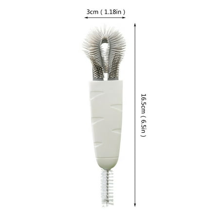 

ociviesr Cleaning Brush 3 In 1 Bottle Cap Detail Brush Various Bottle Mouth Cup Cleaning Crevices Brushs Plastic