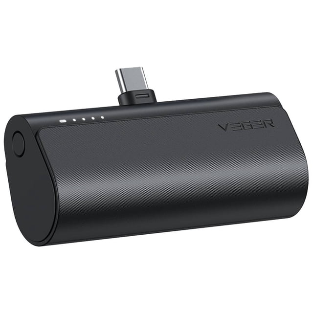 Power Bank VEGER 5000 mAh 20W color Negro tipe C