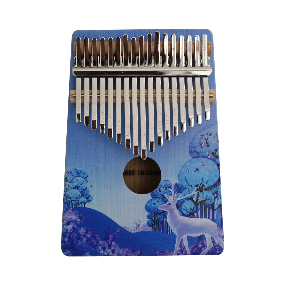 17-Key Portable Wooden Kalimba Thumb Piano Mbira with Colored Drawing  Musical Instrument Gift for Music Lovers Beginners Students | Walmart Canada