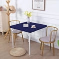 thumbnail image 1 of HSHDLDF JISEN Housse de Dessus de Table Carrée pour Cocktail en Spandex Ajustée Extensible, Couvre-Nappe, Bonnet 42x42 Pouces E-Navy, 1 of 6