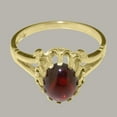 thumbnail image 5 of LBG British Made 18k Yellow Gold ring with Natural Garnet Womens Anniversary Ring - 33 size options - Size 11, 5 of 6