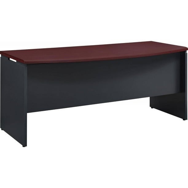 Ameriwood Home Pursuit Executive Desk Cherry Gray Walmart Com