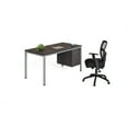 thumbnail image 3 of Boss Office Products Simple System 60" x 24" Single Desk with (1) Pedestal, Driftwood, 3 of 7