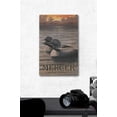 thumbnail image 2 of Mercer, Wisconsin, Loons at Sunset Birch Wood Wall Sign (12x18 Rustic Home Decor, Ready to Hang Art), 2 of 4