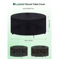 thumbnail image 2 of Funda para mesa de jardín redonda, lona para muebles de jardín, redonda, impermeable, a prueba de polvo, funda de mesa anti-UV, muebles de jardín para conjuntos de muebles - 128x70CM, 2 of 4
