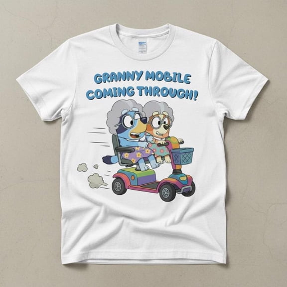 Bluey Grannies Shirt, Granny Mobile Coming Through, Rita and Janet Tee, Funny Bluey T-Shirt