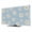 Blue, White, Yellow, variant on Grey Spring Floral TV Cover for 24 Inch Screen,Stretch Fabric Dustproof TV Display Protector,Daisy Flowers Elegant Farmhouse Art Elastic Slipcover Monitor Cover for Indoor Computer 20.9"x11.8"