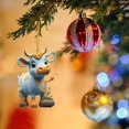 thumbnail image 1 of Adornos de acrílico para árbol de Navidad, decoraciones colgantes de vaca de dibujos animados, decoración del hogar, fiesta de año nuevo, 2023, 1 of 4