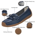 thumbnail image 4 of Ecetana Women's Leather Loafers Cozy Slip-Ons Driving Shoes Lightweight Work Flats for Women, 4 of 8
