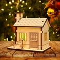 thumbnail image 6 of Wooden Christmas Village and DIY Wooden Houses Ornament Kits, Handmade Light-Up Craft Projects for Holiday Party Home Decor and Scene Creation, 6 of 8