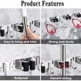 thumbnail image 2 of Garage Storage System, Space Organizer Stainless Steel Heavy Duty No-Slide Grip Easy Installation for Kitchen Bathroom Garage Laundry Room (5 Racks & 4 Hooks), 2 of 7