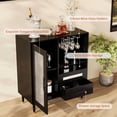 thumbnail image 5 of TROPOW Coffee Bar Cabinet with Wine Glass Rack & Storage, 30.7" Modern Buffet Sideboard and Liquor Cabinet for Kitchen, Dining Room, Living Room, 5 of 7