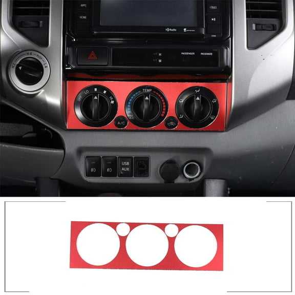 TINKI Fit For Toyota Tacoma 2011 2012 2013 2014 Aluminum Alloy Red Air Conditioning Adjustable Trim Sequins