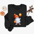 thumbnail image 6 of Jsaierl Womens Halloween Sweatshirts Plus Size Ghost Graphic Pullovers Fall Loose Fit Crewneck Long Sleeve Sweater Tops Halloween Party Supplies, Sizes S-2XL, 6 of 6