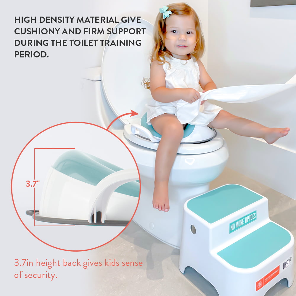 Prince Lionheart Tinkle® Toilet Trainer SQUISH, Training Seat for Boys and  Girls with Sturdy Handle and Build-in Splash Guard, Glacier 