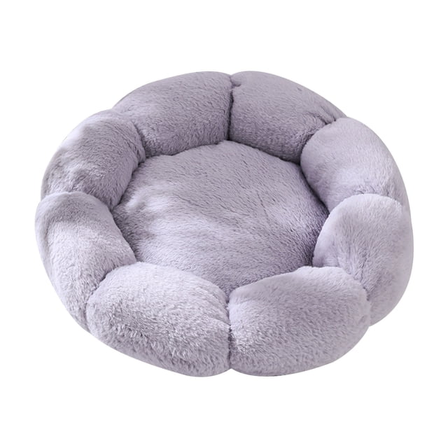 RKSTN Cat Bed Flower Cat Nest Autumn and Winter Dog Cat Nest 40cm (Cat: Within 8 Jin, Dog: Within 5 Jin) Gray A (Physical Size Subject to Diameter Length, Random Number of Petals)