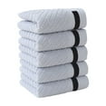 thumbnail image 2 of 100% Cotton Solid Color Towel Set (Gray-Blue), 5-Piece Thickened Soft Absorbent Towels, Home Bathroom Towel Collection, Ideal for Daily Bathing & Face Washing, 2 of 6