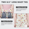 thumbnail image 6 of Pioneer Flower Floral Print Pattern Apron for Women and Men, Cotton Linen Waterproof with Pockets, Adjustable, 33x27 Inch for Kitchen, Gardening, BBQ, Salon, 6 of 6