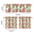 thumbnail image 6 of Kitchen Curtains 24 Inch Short - 3 Panel Set, Vintage Floral Butterfly Bee Botanical Print, Rod Pocket Window Curtain for Farmhouse, Modern Rustic, Spring Summer Decor, Easy Wash, 6 of 6