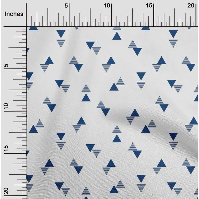 oneOone Cotton Poplin Fabric Triangle Geometric Printed Craft Fabric BTY 56 Inch Wide