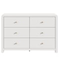 thumbnail image 4 of May in Color Modern 6-Drawer Chest of Drawers, with Rounded Corners, White, 47 in, 4 of 9
