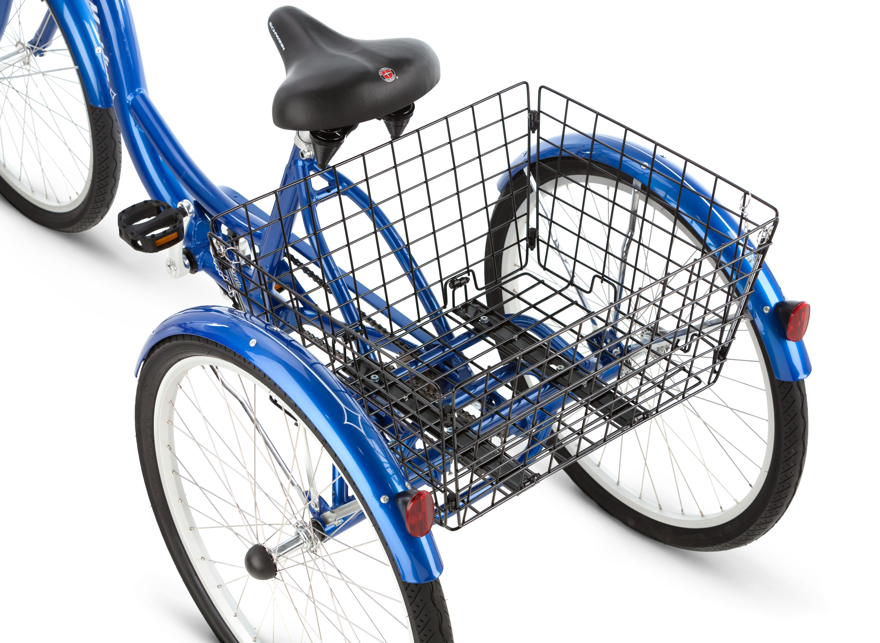 Schwinn Meridian Adult Tricycle, 26-inch wheels, rear storage basket, Blue - image 5 of 6