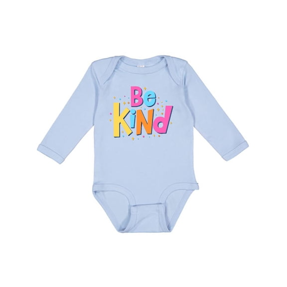 Inktastic Be Kind Inspirational Quote in Color Boys or Girls Long Sleeve Baby Bodysuit